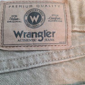Wrangler Jeans, Men's 38x32, Khaki - NWOT